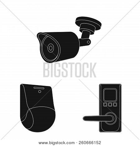 Isolated Object Of Cctv And Camera Icon. Collection Of Cctv And System Vector Icon For Stock.