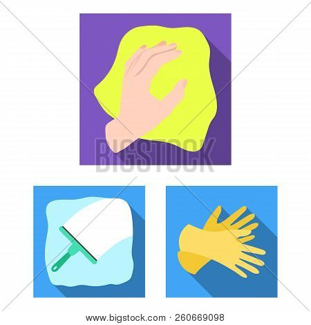 Cleaning And Maid Flat Icons In Set Collection For Design. Equipment For Cleaning Vector Symbol Stoc