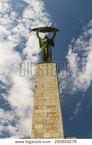 Editorial, Liberty Or Freedom Statue In Budapest, Hungary