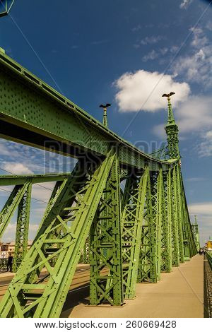 Editorial, Liberty Or Freedom Bridge On The River Danube, Budapest, Hungary