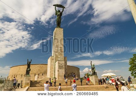 Editorial, Liberty Or Freedom Statue In Budapest, Hungary
