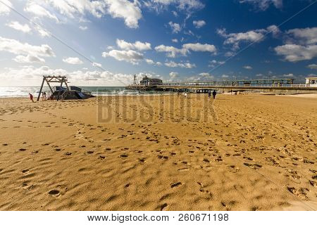 Editorial, Bournemouth Beach, Pier And Zip Wire