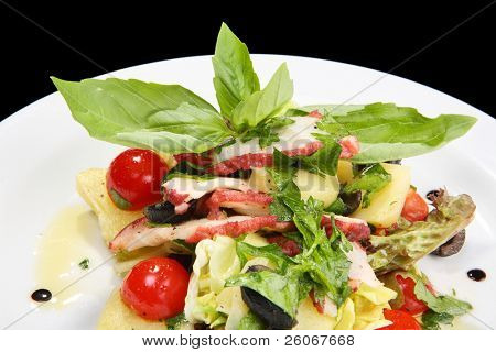 Salade de poulpe : plat de poulpe, fruits de mer