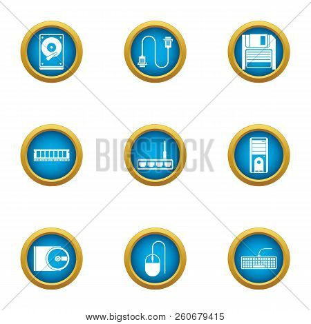 Drive Icons Set. Flat Set Of 9 Drive Vector Icons For Web Isolated On White Background