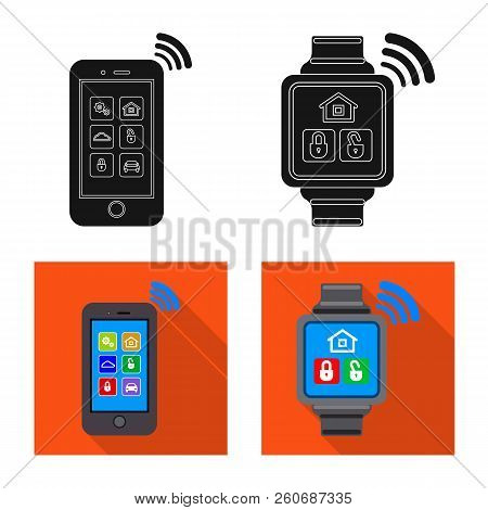 Vector Illustration Of Office And House Logo. Collection Of Office And System Stock Symbol For Web.