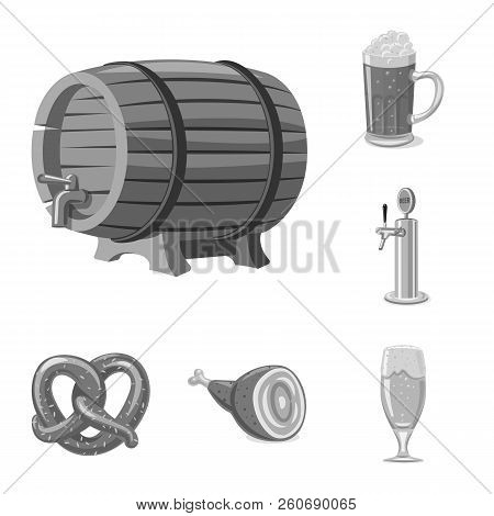 Vector Design Of Pub And Bar Sign. Set Of Pub And Interior Vector Icon For Stock.