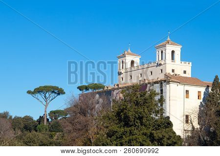 December 24, 2017. The French Academy In Rome, Villa Medici, As Seen From The Top Of The Spanish Ste