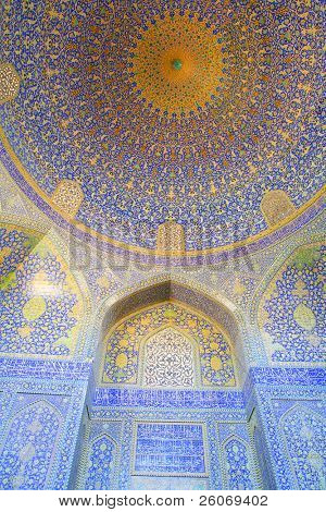 ornamenti orientali dalla Moschea di Isfahan, Iran