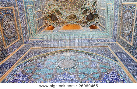 Mescidi-i Jame dan oryantal süsler ' cami antik kentin Yazd, İran