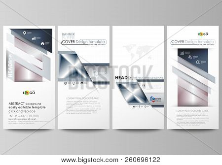 Flyers Set Modern Vector Photo Free Trial Bigstock