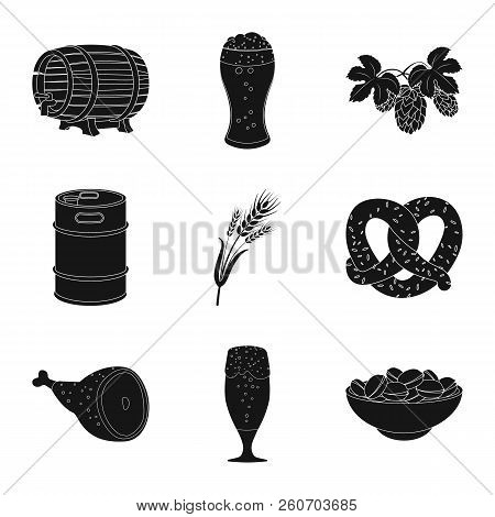 Vector Design Of Pub And Bar Sign. Set Of Pub And Interior Vector Icon For Stock.