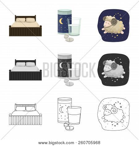Vector Design Of Dreams And Night Icon. Collection Of Dreams And Bedroom Vector Icon For Stock.