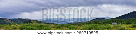 Guardsman Pass Views Of Panoramic Landscape Of The Pass, Midway And Heber Valley Along The Wasatch F