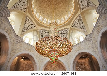 Decoração de Mesquita Sheikh Zayed. Abu Dhabi, Emirados Árabes Unidos