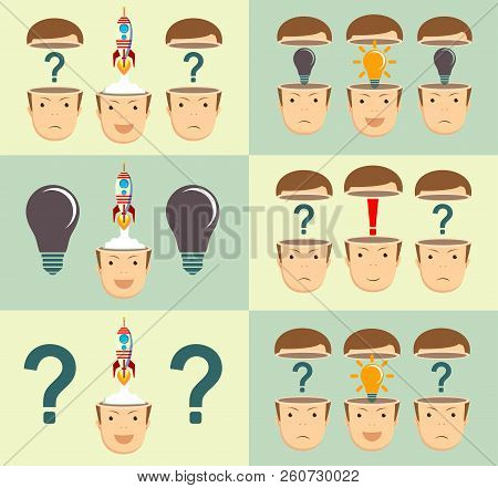 Business Idea Start Up Concept. Stock Flat Vector Illustration.