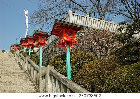 Inuyama, Japan-23 Apr, 2018: View Of Naritayama Shrine In Inuyama, Japan.