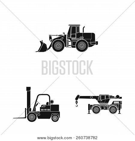 Vector Design Of Build And Construction Logo. Set Of Build And Machinery Vector Icon For Stock.