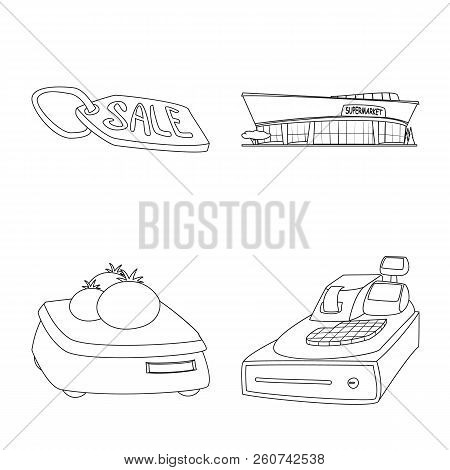 Isolated Object Of Food And Drink Symbol. Set Of Food And Store Stock Vector Illustration.