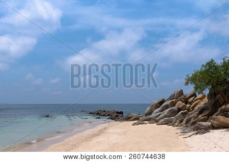 Wharf On The Island Of Mamutik. State Of Sabah, Malaysia