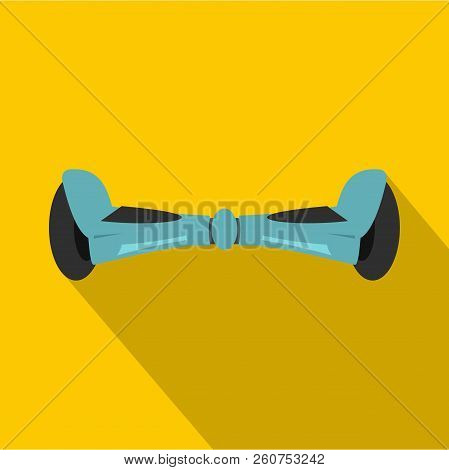 Gyroscooter Icon. Flat Illustration Of Gyroscooter Icon For Web Isolated On Yellow Background