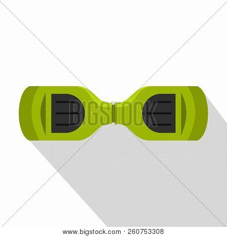 Electrical Green Modern Gyroboard Icon. Flat Illustration Of Electrical Green Modern Gyroboard Icon 