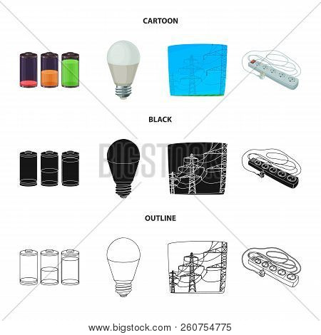Vector Design Of Electricity And Electric Icon. Set Of Electricity And Energy Stock Symbol For Web.
