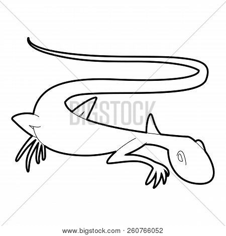 Brisk Lizard Icon. Outline Illustration Of Brisk Lizard Icon For Web