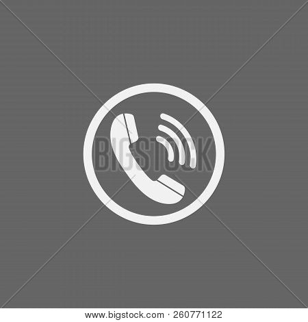 Phone Icon, Sign Handset Vector Flat Design