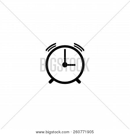 Time Sign. Alarm, Clock Icon, Vector Illustration. Flat Design.