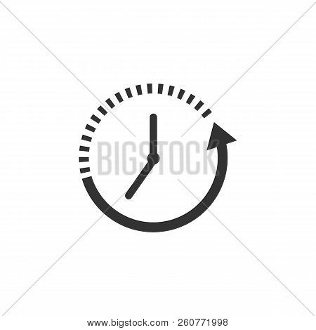 Time Sign. Alarm, Clock Icon, Vector Illustration. Flat Design.