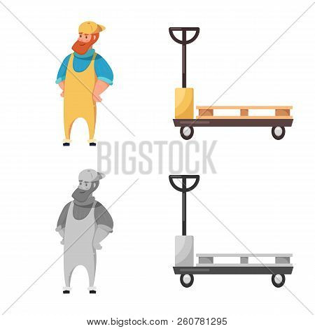 Vector Illustration Of Goods And Cargo Icon. Set Of Goods And Warehouse Stock Vector Illustration.