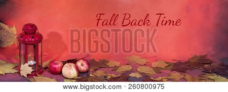 Daylight Saving Time. Wall Clock Going To Winter Time.