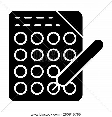 Check List Solid Icon. School Tests Vector Illustration Isolated On White. Split Test Glyph Style De
