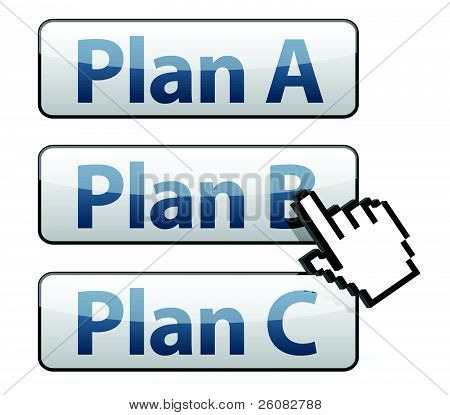cursor seleccionar plan diseño de Ilustración sobre fondo blanco