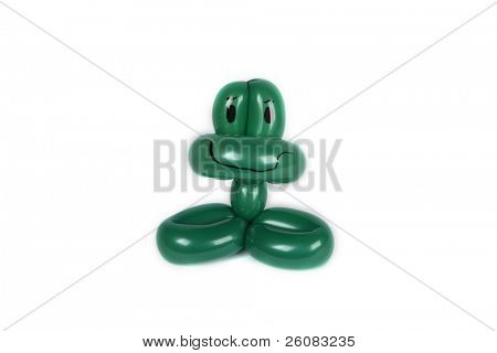 Snoet ballon frøen isoleret på hvid