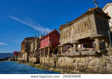 Horreo in Combarro Galician village of Pontevedra at Galicia Spain