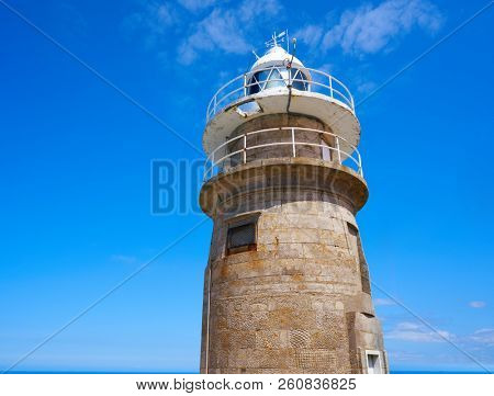Islas Cies islands lighthouse Faro Cies in Vigo of Galicia