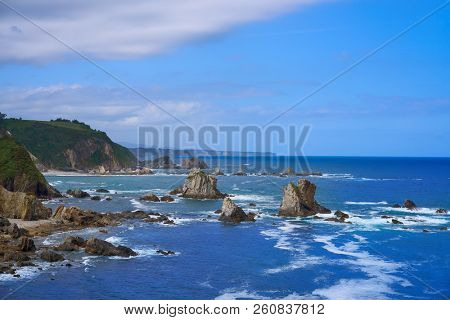 Playa del Silencio in Cudillero Asturias from Spain