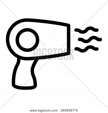 Heat Gun Line Icon. Fen Illustration Isolated On White. Hot Air Outline Style Design, Designed For W