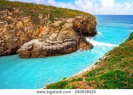 Playa las catedrales Catedrais beach in Ribadeo Galicia of Lugo Spain