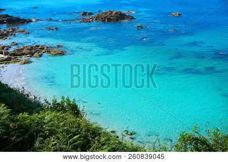 Sanxenxo also Sanjenjo beach in Pontevedra of Galicia Spain