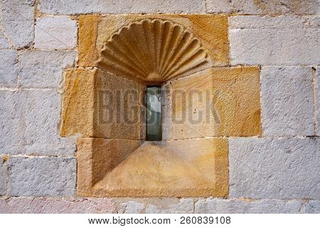 Ribadesella facades in Asturias of Spain