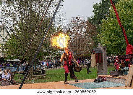 Waynesville, Ohio - September 23, 2018: The Ohio Renaissance Festival,annual Festival Event