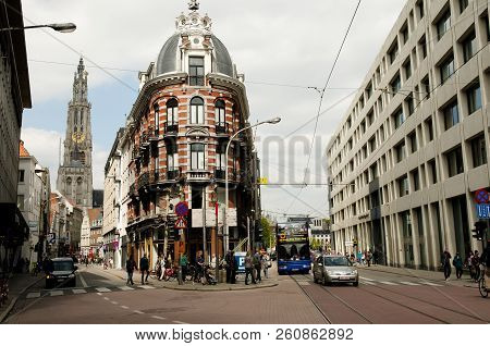 Antwerp, Belgium - May 4, 2013: The Metropolitan Area And Second Most Populated City In Belgium Show