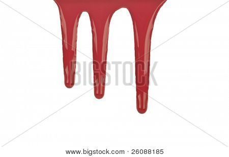 Vernice rosso gocciolante