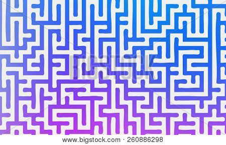 Abstract Vector Background With Gradient Colorful Maze