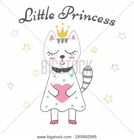 Cute Little Princess - Baby Illustration. Idea For Print T-shirt. Vector Eps 10