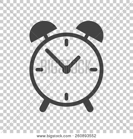 Clock Icon, Flat Design. Vector Illustration On Isolated Backgro