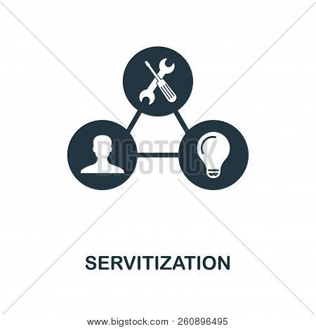 Servitization Icon. Monochrome Style Design From Industry 4.0 Icon Collection. Ui And Ux. Pixel Perf