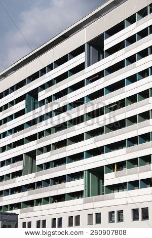 Dresden, Germany - May 10, 2018: Prager Zeile Condominium Building In Dresden, Germany. It Is One Of